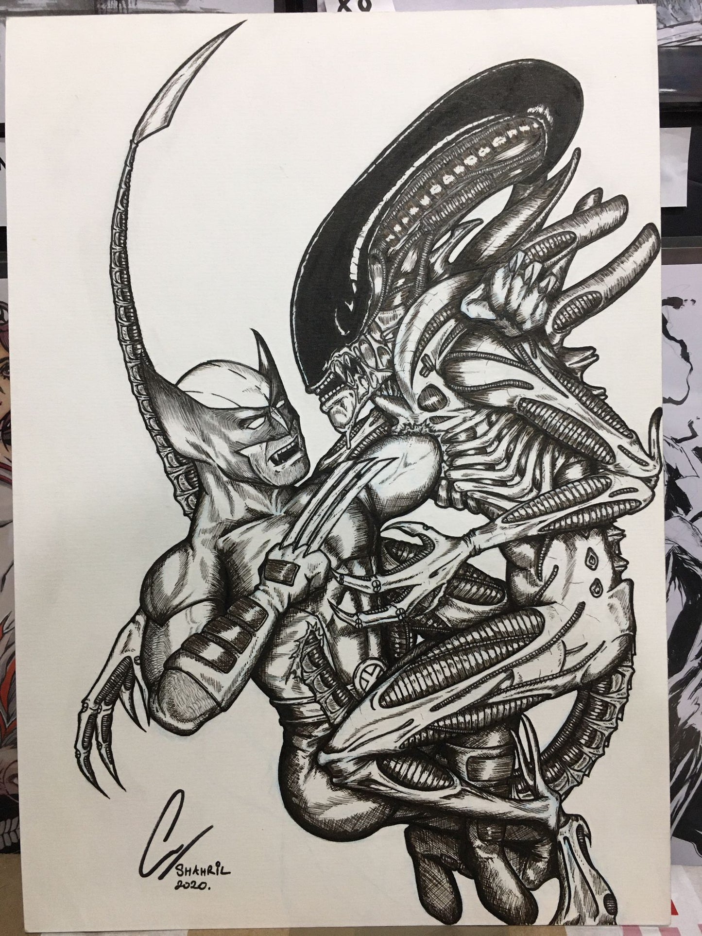 Wolverine VS Alien by Shahril Azizi