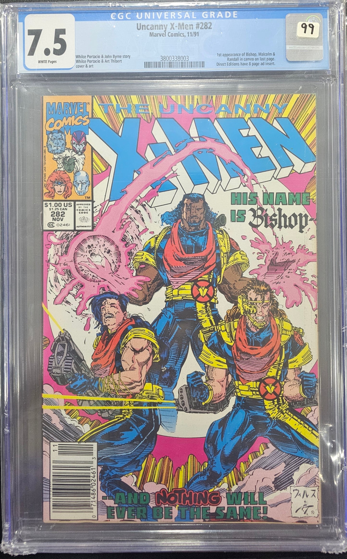Uncanny X-Men 282 CGC 7.5
