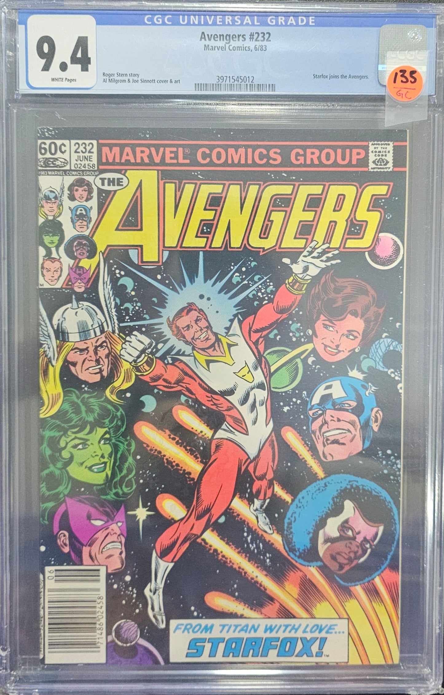 Avengers 232 CGC 9.4
