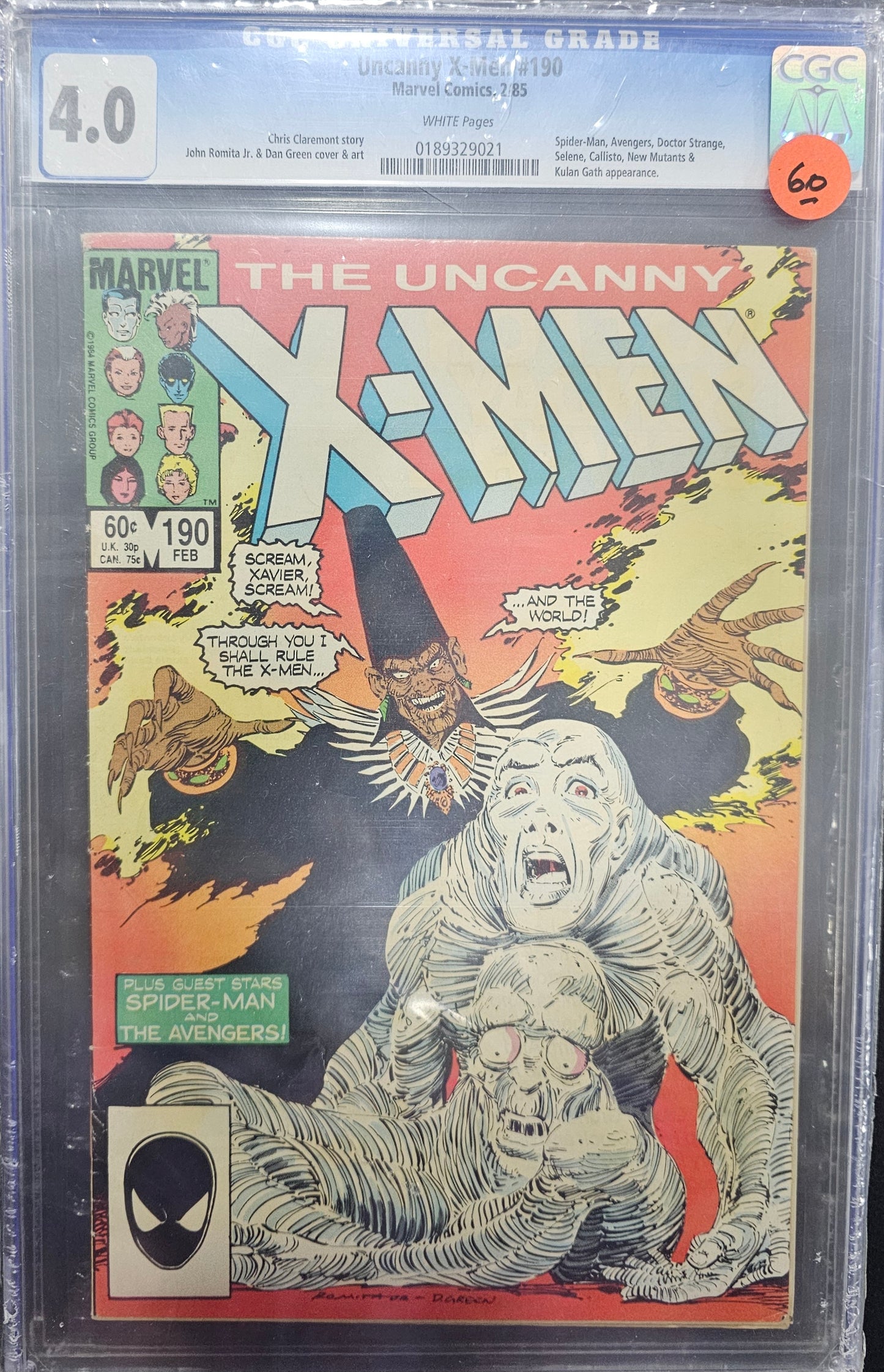 Uncanny X-Men 190 CGC 4.0