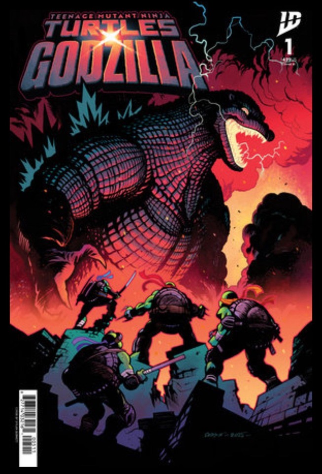 Teenage Mutant Ninja Turtles X Godzilla 1 Dylan Burnett 1:25 Ratio Foil Variant