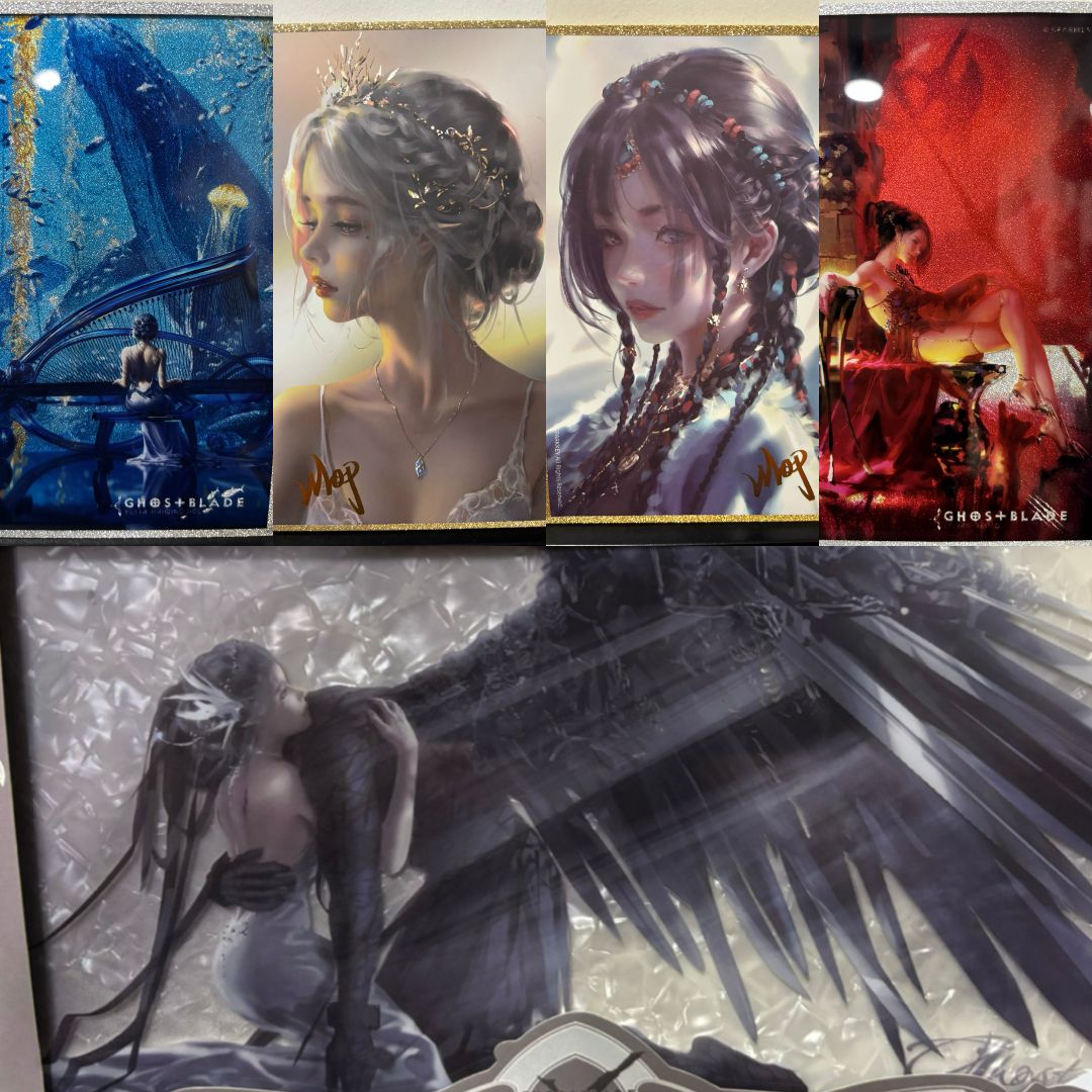 GHOST BLADE: LIMITED GLITTER ACRYLIC SHIKISHI ART PRINTS by WLOP