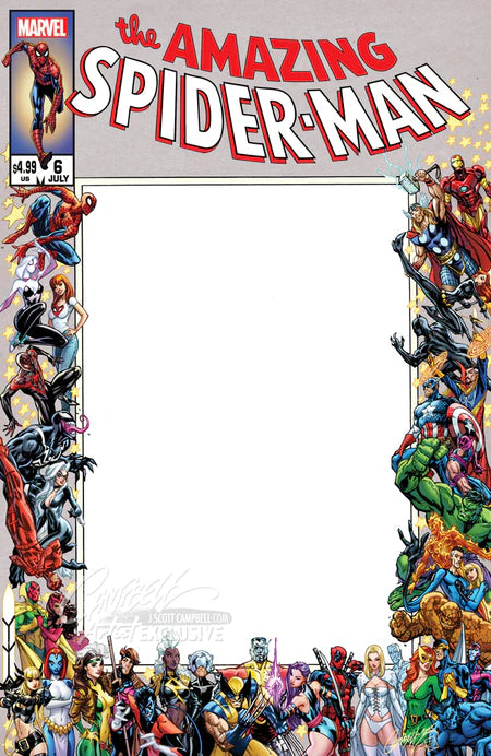 Amazing Spider-Man 6 J Scott Campbell Comic Blank