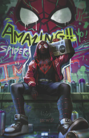 Miles Morales: Spiderman 35 Derrick Chew Virgin variant (SIGNED)