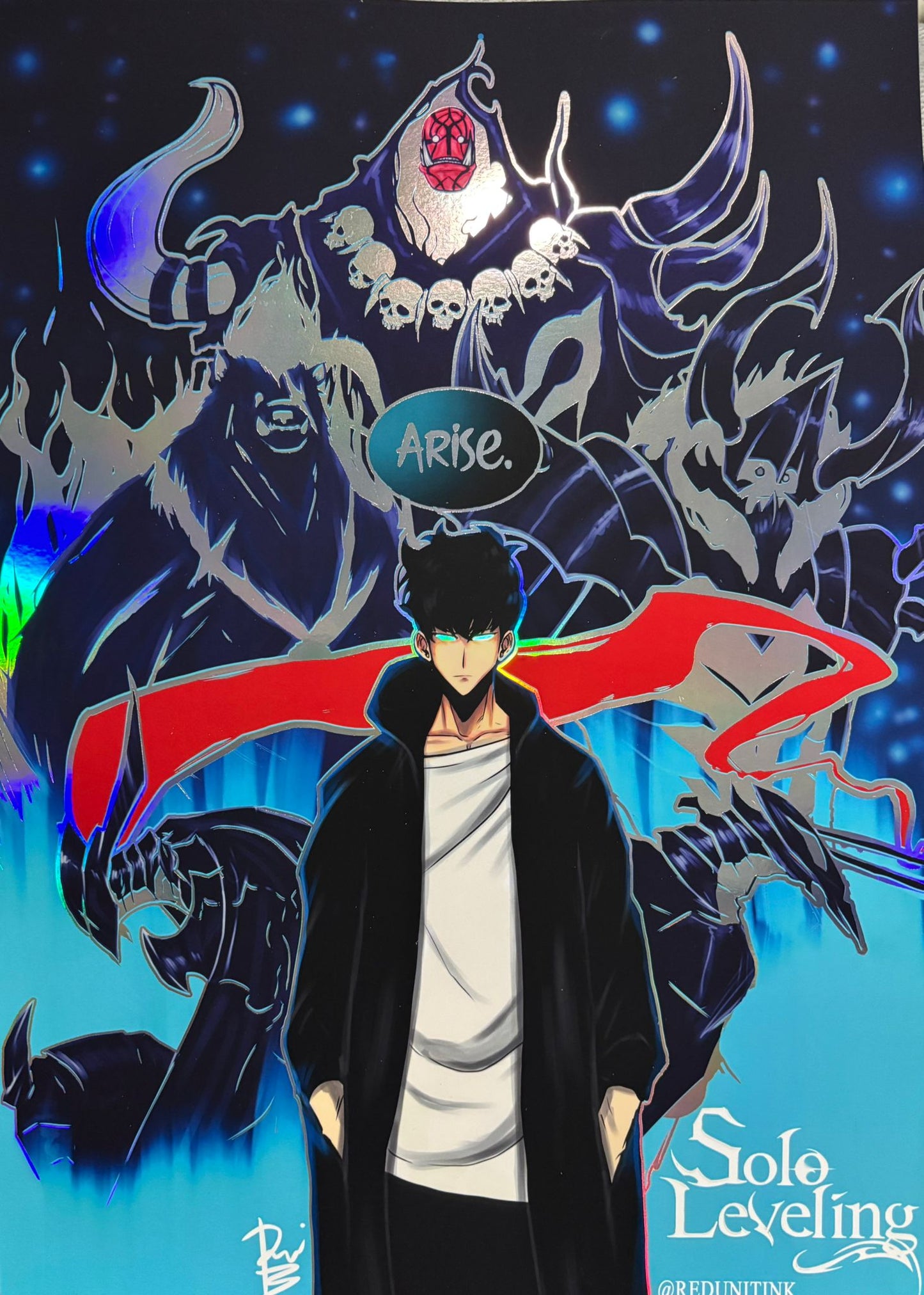 Solo Leveling Spot Foil Art Print A3-sized