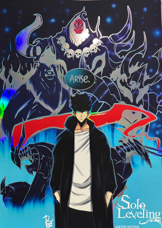 Solo Leveling Spot Foil Art Print A3-sized