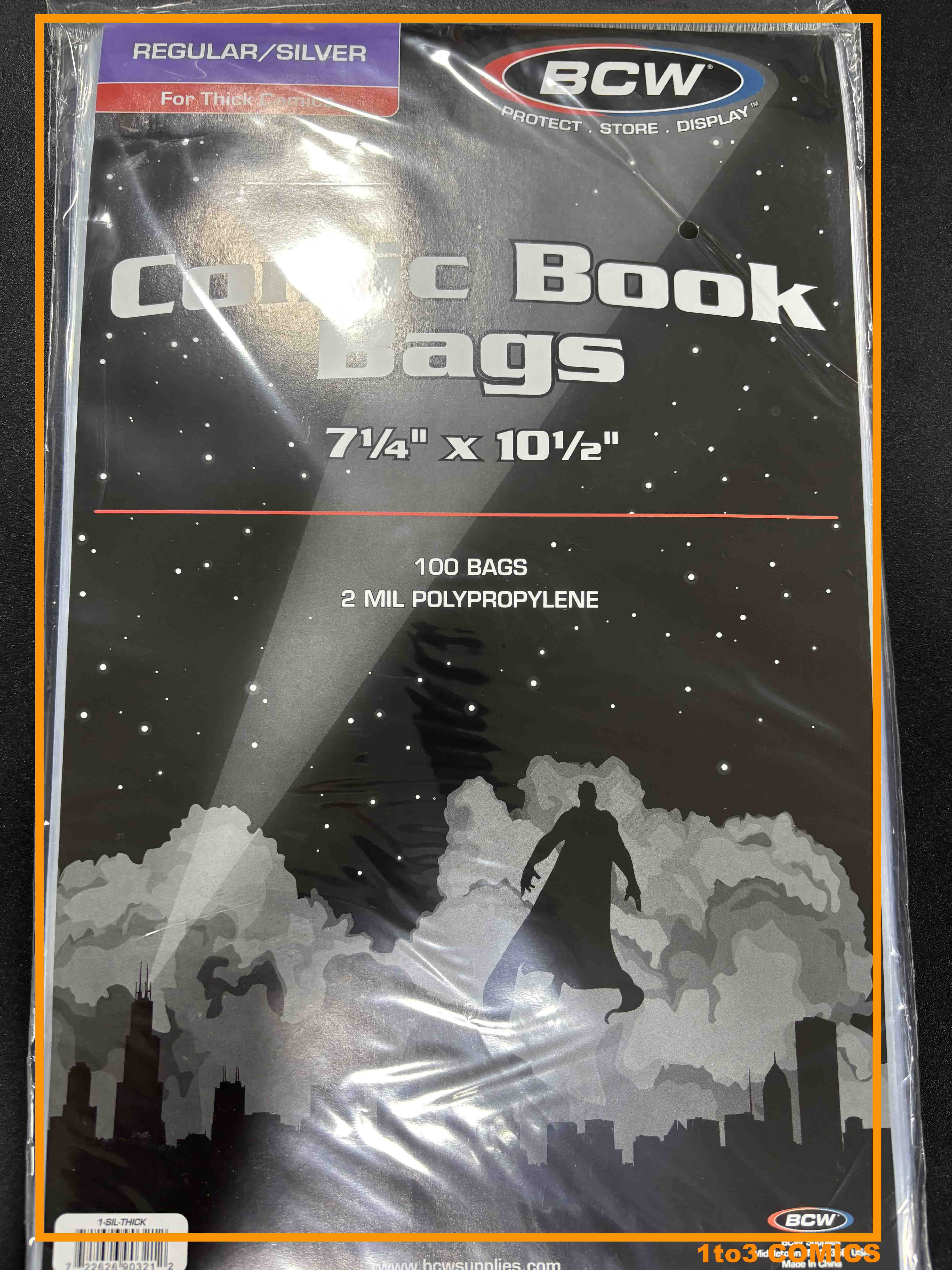 BCW Acid-Free Comic Bags Standard Resealable – 1to3 Comics