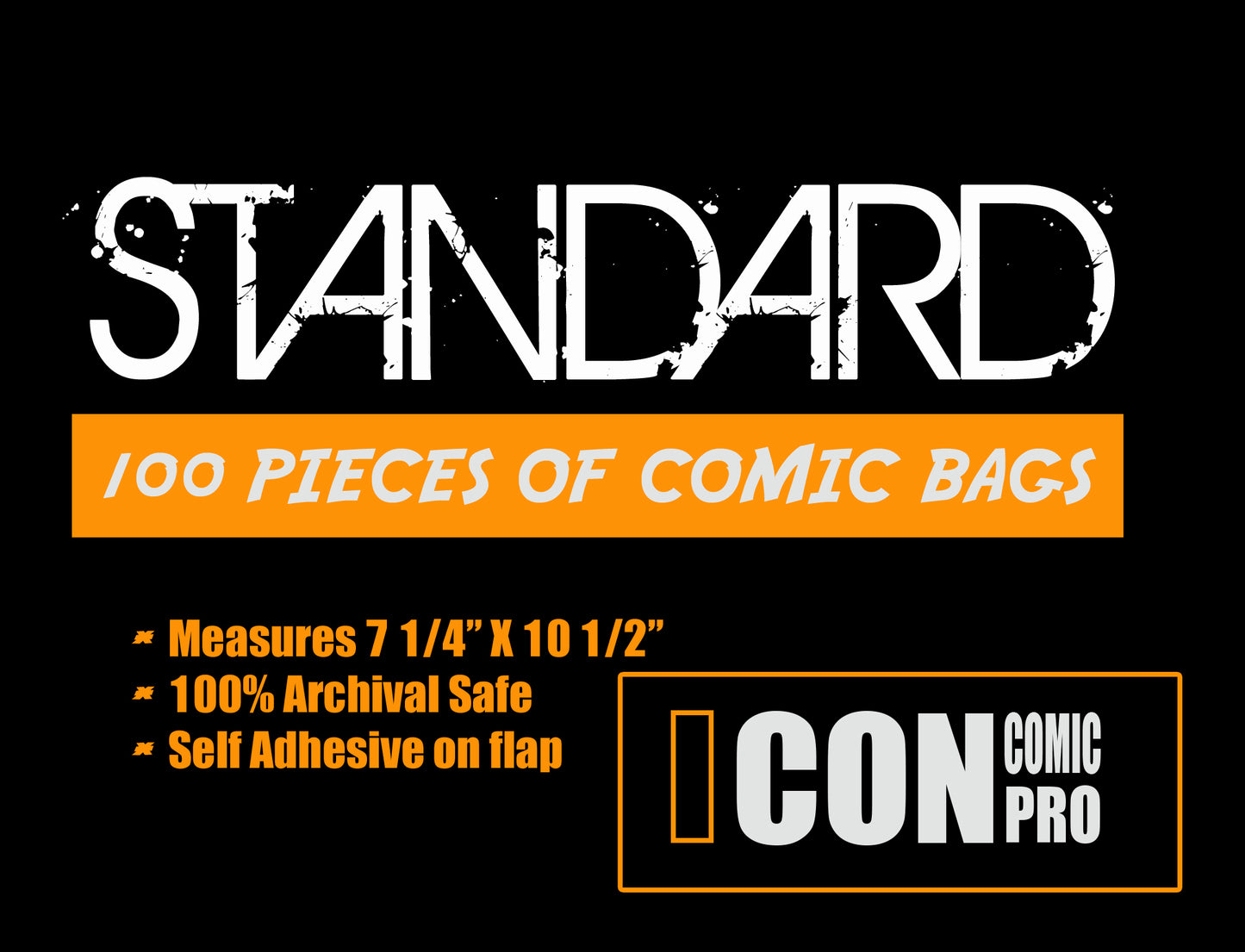 ICON COMIC PRO Comic Bags Standard Resealable