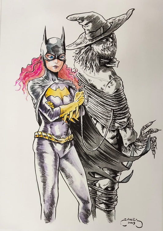 Batgirl & Scarecrow by James Leong