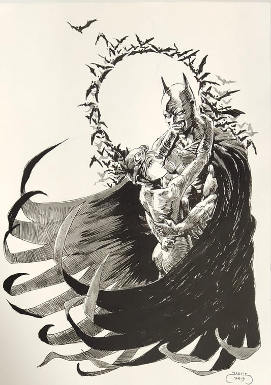 Batman & Catwoman by James Leong