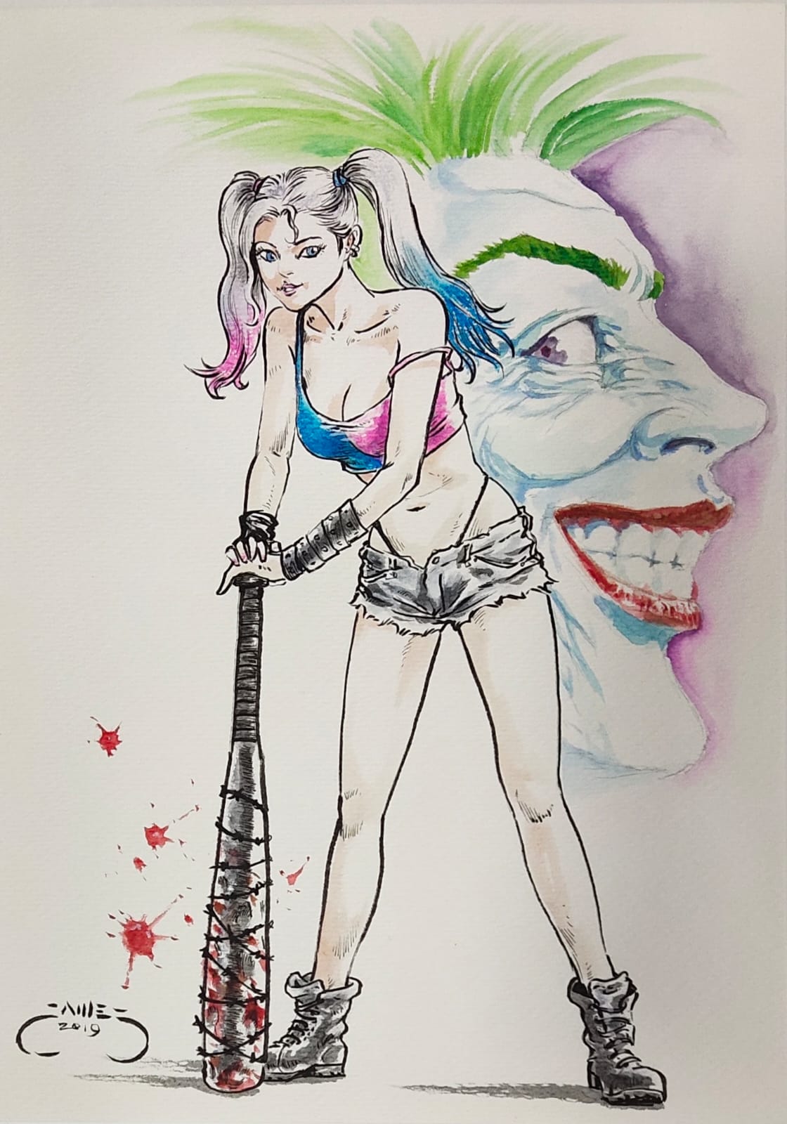 Harley Quinn & Joker by James Leong
